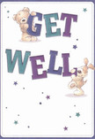 With irresistible charm, this get well card presents two adorable messengers of encouragement-a teddy bear and a floppy-eared pup-supporting bold, colourful letters that gently proclaim 'Get Well.' The palette of indigo and teal in the typography pops against a creamy white base, infusing the card with energy, much like the vibrant atmosphere around Marylebone Farmers' Market. Thoughtfully illustrated fur invites a sense of touch, while scattered blue and purple stars infuse the design with whimsy and hope, evoking a sense of uplifting optimism. The card's simple, clean composition is reminiscent of the classic Marylebone style-fresh, refined, and welcoming. When paired with a bouquet from a local florist, it becomes more than a message; it's a meaningful gesture of kindness designed to support family and friends across NW1 and W1 during their journey to recovery.